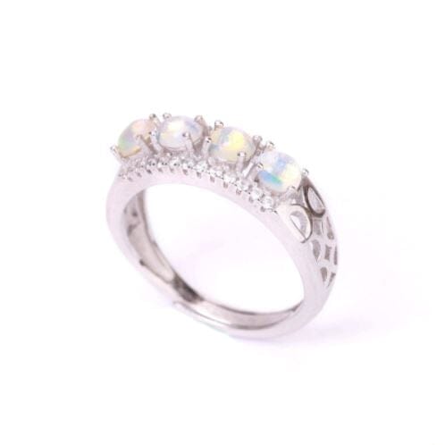 Bella - Natural Opal Ring - 925 Sterling SilverRing
