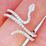 Shining Exaggerated Snake Nightclub Diamond RingRing