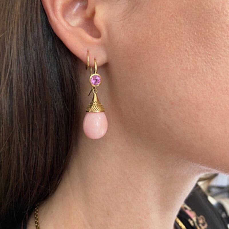 Exquisite Round Pink Pearls Dangle EarringsEarrings