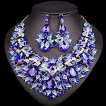 Indian Multi Jewelry SetJewelry Setdark blue 2 pcs suit