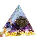 Orgone Pyramid Amethyst Natural CrystalHome Decor