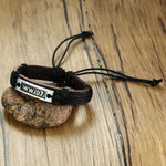 WWJD Leather What Would Jesus Do Cuff Bangle BraceletBracelet