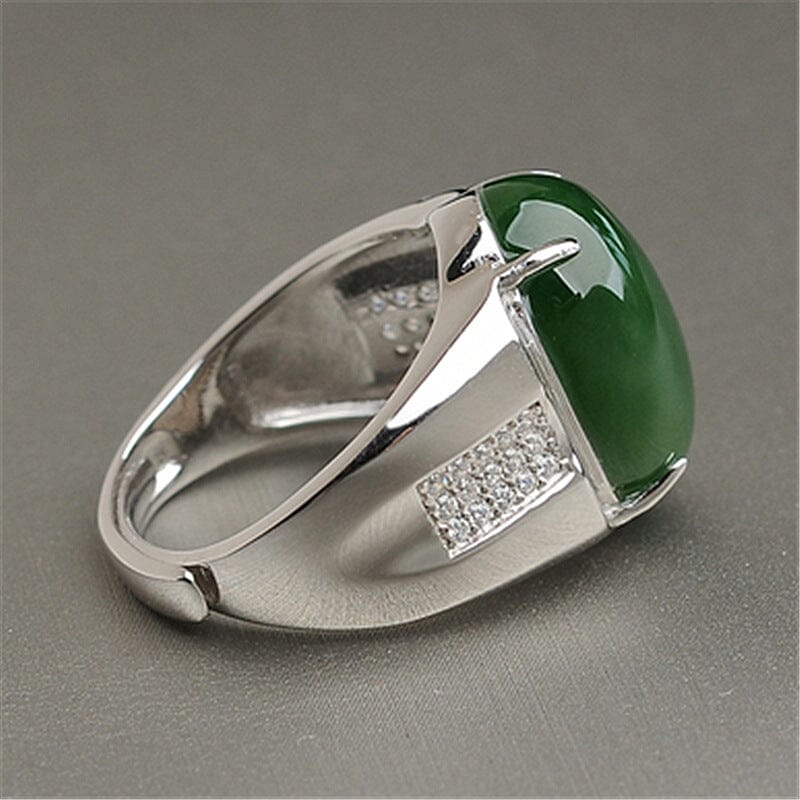 Oval Cut Simulated Birthstone Emerald RingRing
