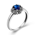 Romantic Rose Sapphire Ring - 925 Sterling SilverRing5