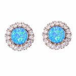 Blue Fire Opal Wondrous Stud EarringsEarrings