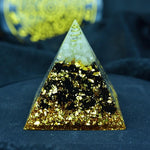 Orgone Pyramid Green Garnet Natural CrystalRing