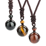 Tiger Eye Stone Lucky Rope Chain Fashion Necklace and BraceletJewelry Set