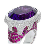 Classic Luxury Fashion Purple Oval Stone RingRing