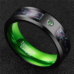 Green Titanium Color Carbon Fiber RingRing
