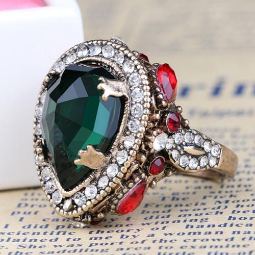 Turkish Vintage Ruby & Sapphire RingRing7Green
