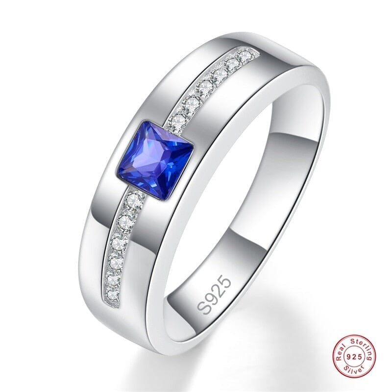 Trendy White CZ Sapphire Unisex Ring - S925 Sterling SilverRing
