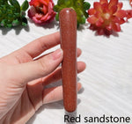 1pc Crystal Stone Body Massage Yoni Healing WandWandRed sandstone