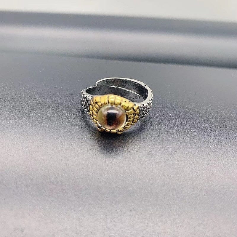 Thai Silver Python Eye Resizeable RingRing