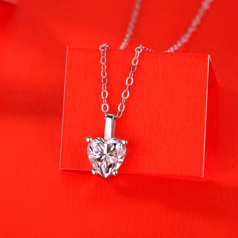 Heart Trendy Diamond Necklace - 925 Sterling SilverNecklace