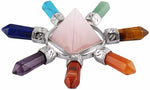 Pyramid Crystal Energy Generator Reiki (Shipping to US only)Healing CrystalRose Quartz (7 Chakra Points)