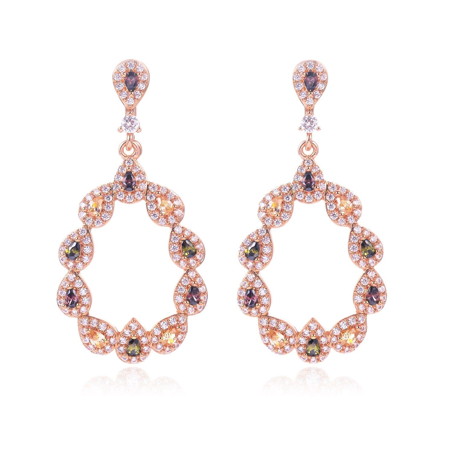 Stunning Fashion Colorful Crystal Drop Flash EarringsEarrings