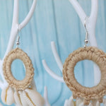 Fashion Boho Beach Puka Shell Crochet EarringsEarrings