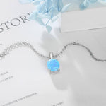 Blue, Pink & White Opal Pendant NecklaceNecklace