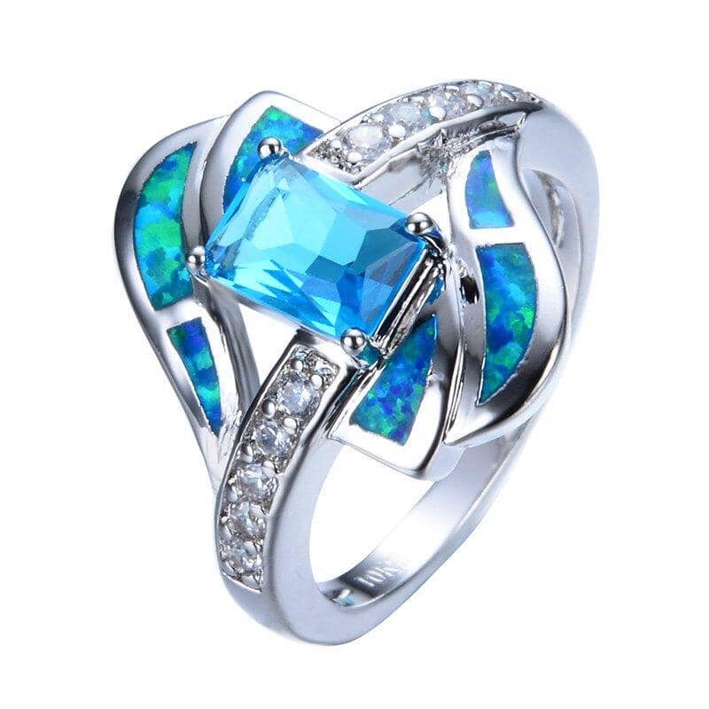 Opal Perry Blue Sapphire Opal Ring - AtPerrys – AtPerry's Healing Crystals