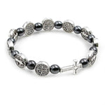 WWJD St. Benedict Medal Cross Prayer BraceletBracelet