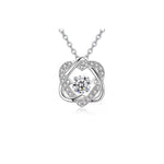 Diamond Two Hearts Pendant Necklace - 925 Sterling SilverNecklace