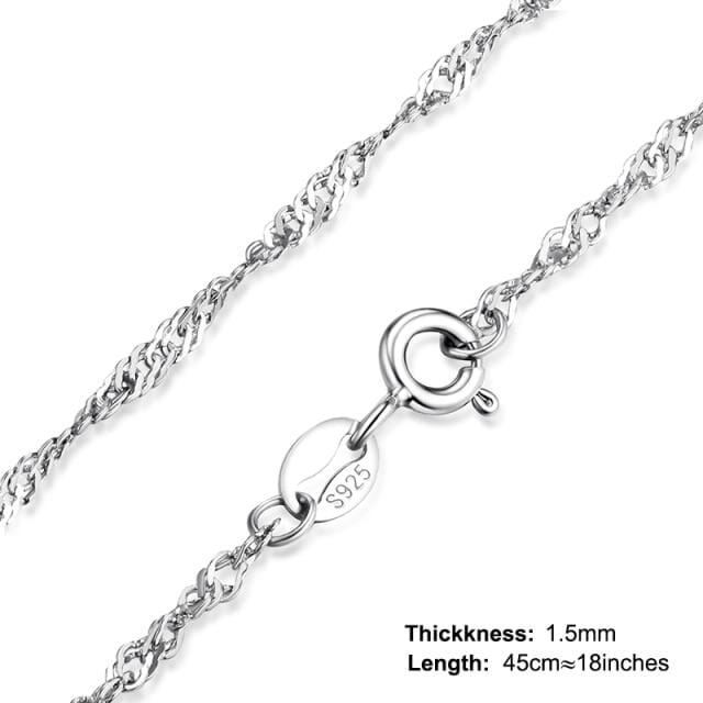 Genuine 925 Sterling Silver ChainChainROPE CHAIN 45CM S