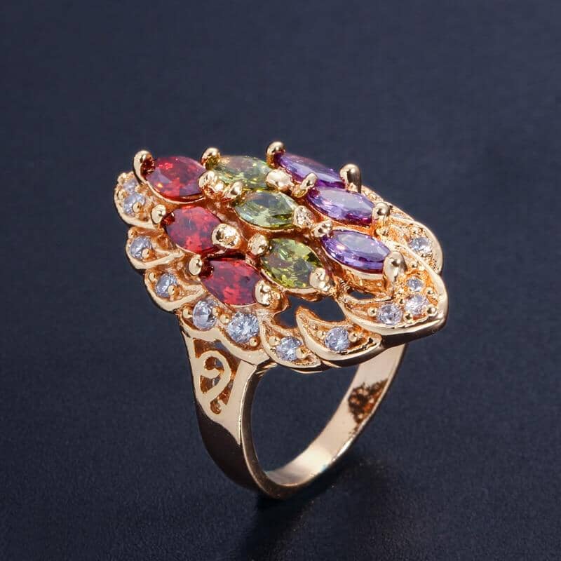 Multi Stone, Amethyst, Peridot & Ruby RingRing