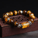 The God of Wealth Tiger Eye Stone Beads BraceletBracelet