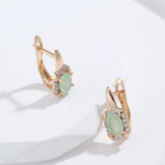 Luxury Square Jade Crystal EarringsEarrings