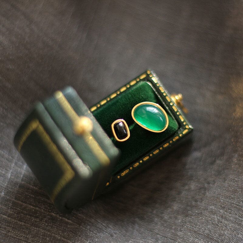 Green Black Gothic Jewelry SetJewelry SetStud Earrings