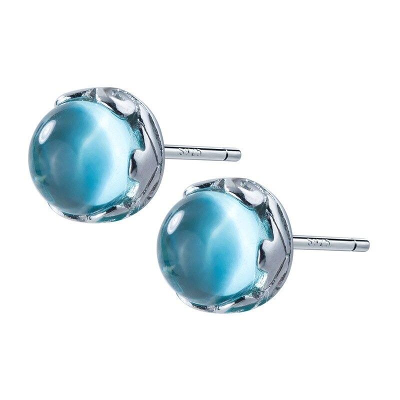 Light Blue Aurora Mermaid Crystal Tears Earrings - 925 Sterling SilverEarrings