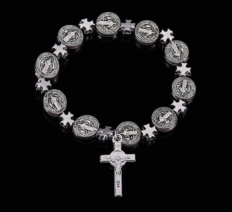 Virgin Mary WWJD Cross Exquisite Rosary BraceletBracelet