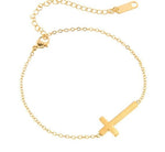 Crucifix WWJD Cross Charm BraceletsBraceletGold-color