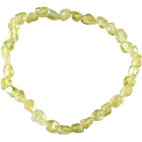 Stretch Irregular Shape Natural Stone Beads Peridot Olivine BraceletBracelet