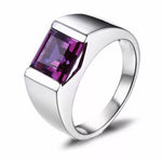 Classic Square Alexandrite Ring - 925 Sterling SilverRing12