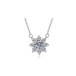 Sunflower Diamond Pendant Necklace - 925 Sterling SilverNecklace