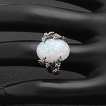 Vintage Oak Branch Opal Ring (October Gemstone)Ring