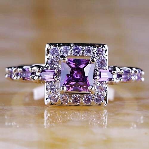 Amethyst Square Crystal RingRing