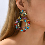 Party Oversize Colorful Luxury Crystal Dangle EarringsEarringsColorful