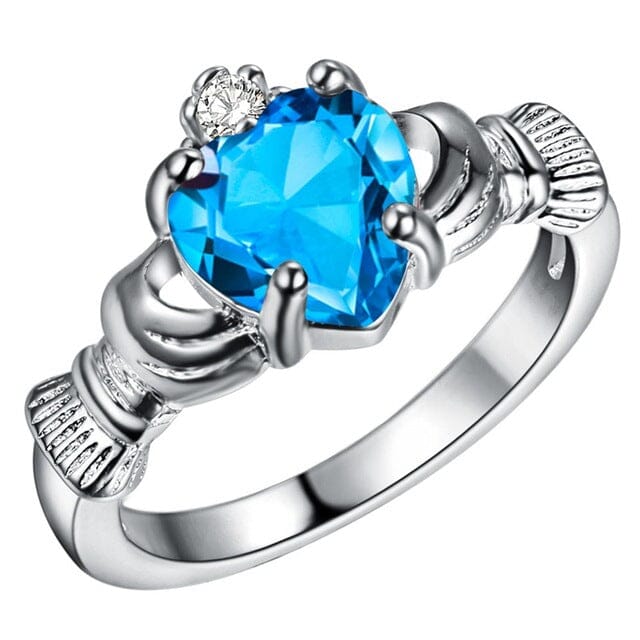 Elegant Amethyst Heart Ring - 925 Sterling SilverRing