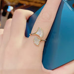 Delicate Electroplated Fan Shaped Gold RingRing