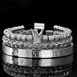 Luxury Royal Charm Bracelet SetBraceletSilver Set - Number