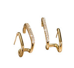 Geometric Moissanite Ear Cuff Stud EarringsEarrings