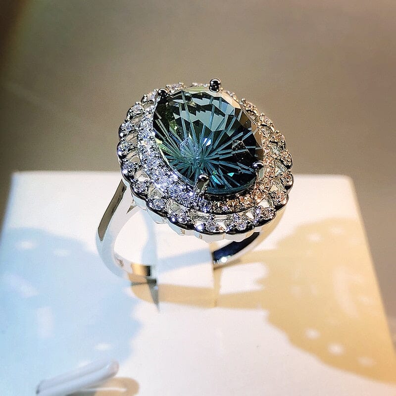 Couture Fireworks Blue Topaz Ring - 925 Sterling SilverRing