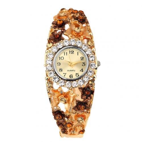 Fashion Gemstone Bracelet WatchWatchGolden