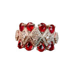 Trendy Lady Red Crystal Ruby Resizeable RingRing