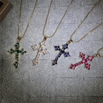 WWJD Gorgeous Full Brilliant Cross NecklaceNecklace