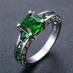 Simulated Emerald White Gold Filled RingRing