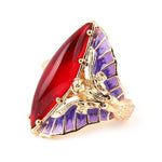 Mermaid Queen Purple and Red Enamel Ring6Red