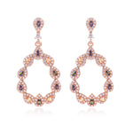 Stunning Fashion Colorful Crystal Drop Flash EarringsEarringsROSE GOLD COLOFUL